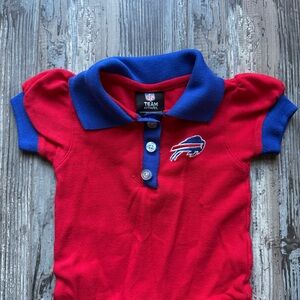 Buffalo Bills Red Blue Polo Short Sleeve Dress 24 Months NFL